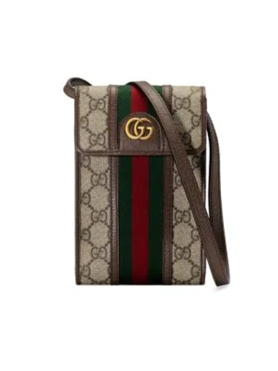 Gucci Mini Ophidia Gg Supreme Canvas Messenger Bag In Brown
