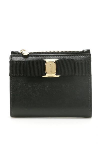 Ferragamo New Vara Wallet In Black