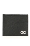 Ferragamo Gancini Revival Bifold Wallet In Black,red