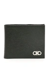 Ferragamo Gancini Revival Bifold Wallet In Black,red