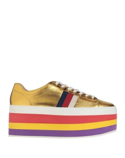 Gucci Sneakers In Gold