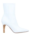 Maison Margiela Leather Ankle Boots In White