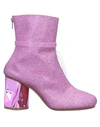 MAISON MARGIELA MAISON MARGIELA WOMAN ANKLE BOOTS LIGHT PURPLE SIZE 6 SOFT LEATHER,11891207FL 3