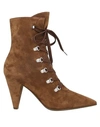 GIANVITO ROSSI GIANVITO ROSSI WOMAN ANKLE BOOTS BROWN SIZE 8 SOFT LEATHER