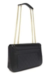 LOVE MOSCHINO EMBELLISHED FAUX SMOOTH AND SNAKE-EFFECT LEATHER SHOULDER BAG,3074457345622814659
