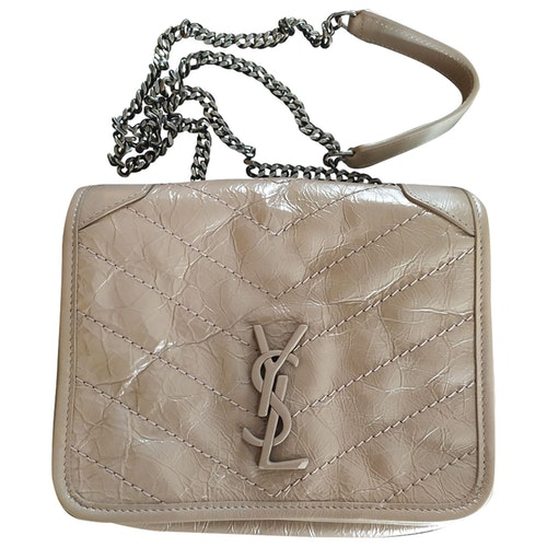 Pre-Owned Saint Laurent Niki Beige Patent Leather Handbag | ModeSens