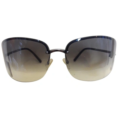 Pre-owned Giorgio Armani Anthracite Metal Sunglasses