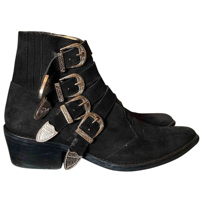 Pre-owned Toga Black Suede Ankle Boots