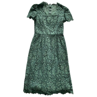 Pre-owned Dolce & Gabbana Green Lace Dress