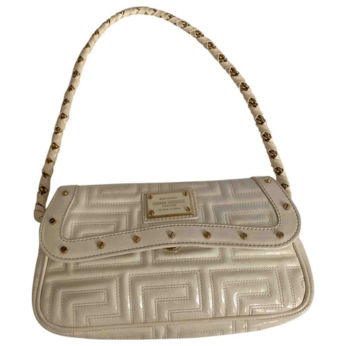 Pre-Owned Versace White Patent Leather Clutch Bag | ModeSens