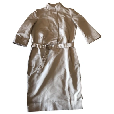 Pre-owned Ferragamo Beige Silk Dress