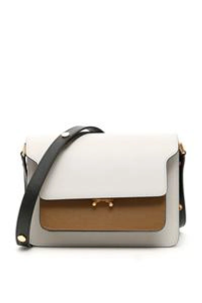 Marni Trunk Shoulder Bag In Black,brown,grey