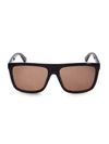 Gucci 59mm Rectangular Injection Sunglasses In Black