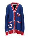 Off-white Intarsia Wool-blend Cardigan In Blue