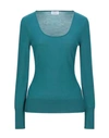 FERRAGAMO FERRAGAMO WOMAN SWEATER DEEP JADE SIZE L VIRGIN WOOL, POLYAMIDE