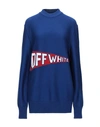 Off-white Stretch Wool Blend Sweater In Blue