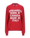 DSQUARED2 DSQUARED2 WOMAN SWEATER RED SIZE M WOOL,14057612DK 6