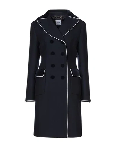 Moschino Coat In Dark Blue