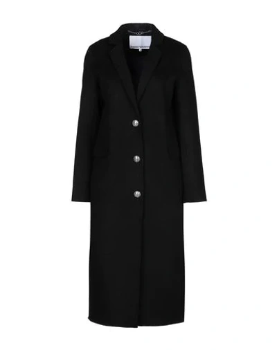 Paco Rabanne Wool-felt Coat In Black