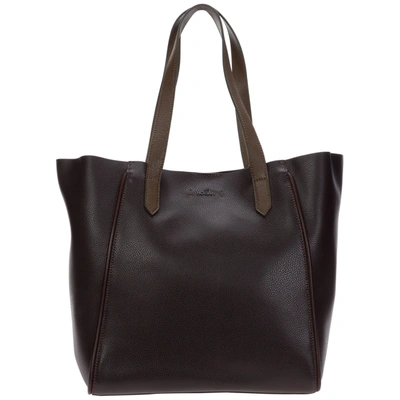 Hogan Women's Leather Shoulder Bag In Brown