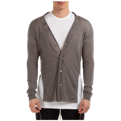 Rick Owens Men's Jumper Sweater Cardigan In Grey