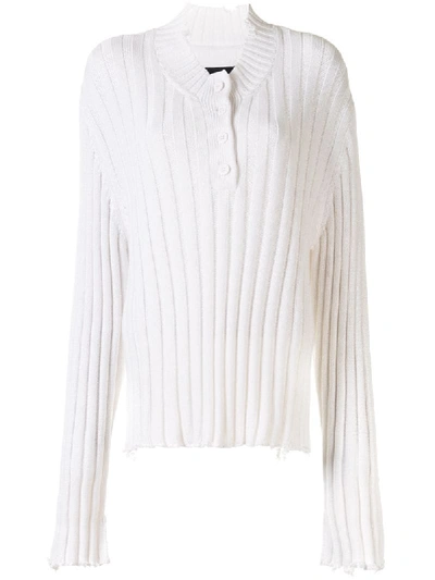 Rta Gerippter Pullover In White