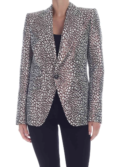 Dsquared2 Animal Print Jacket In Brown