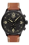 Tissot T-sport Chronograph Xl Black Dial Mens Watch T116.617.36.057.00 In Brown/ Black
