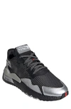 Adidas Originals Nite Jogger Sneaker In Black/ Silver/ Grey