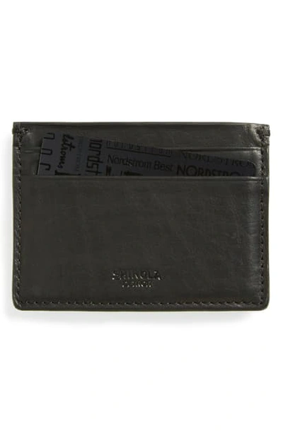 Shinola Leather Card Case In Black