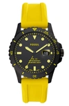 FOSSIL FB-01 SILICONE STRAP WATCH, 42MM,FS5682