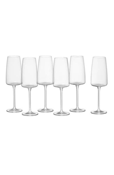 Schott Zwiesel Sensa Set Of 6 Champagne Flutes In Clear