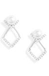 KNOTTY STUD DROP EARRINGS,KNE-209