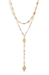 Ettika Augustine Layered Lariat Necklace In Gold