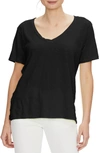 Michael Stars V-neck Supima Cotton Tee In Black