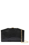 TED BAKER UNAE CROC EMBOSSED LEATHER CLUTCH,241913