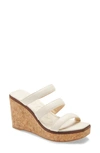 Jimmy Choo Athenia Platform Wedge Sandal In Latte