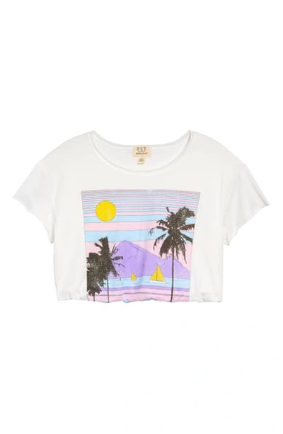 Project Social T Beach Front Crop Graphic Tee In White