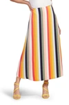 Cupcakes And Cashmere Pippa Stripe Midi Skirt In Multi