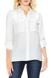 VINCE CAMUTO HAMMERED SATIN UTILITY SHIRT,9099060