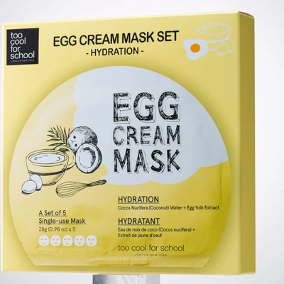 Too Cool For School Egg Cream Hydration Mask Set (5 Masks, Worth $40)