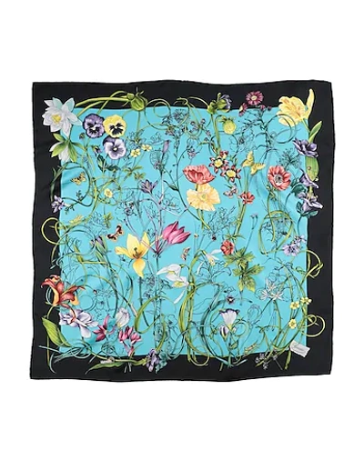 Gucci Square Scarf In Turquoise