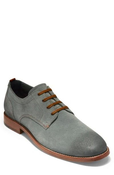 Cole Haan Feathercraft Grand Butcher Plain Toe Derby In Sedona Sage Suede