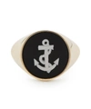 FERIAN 9CT GOLD WEDGWOOD ANCHOR ROUND SIGNET RING,000705704