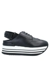 Hogan Lace-up Shoes In Black