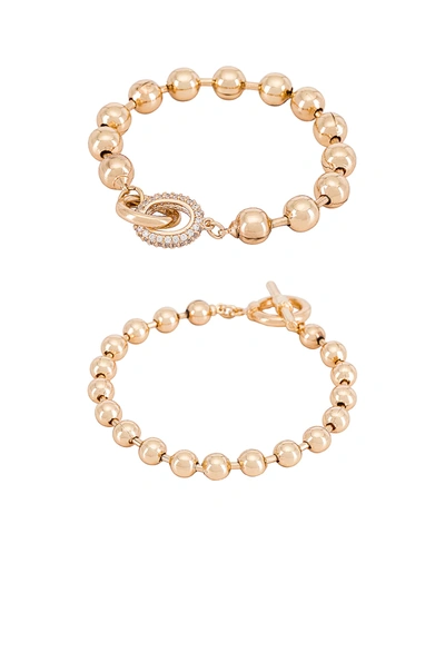 Ettika Bead Bracelet Set In Gold
