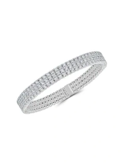 Zydo Women's Stretch 18k White Gold & Diamond 3-row Bracelet In Diamond White Gold