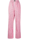 BALENCIAGA VERTICAL STRIPE PYJAMA-STYLE TROUSERS