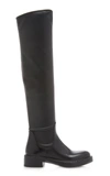 PRADA WOMEN'S STRETCH-LEATHER OVER-THE-KNEE BOOTS,818152
