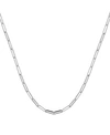 ESSENTIALS PAPER CLIP LINK 18" CHAIN NECKLACE IN SILVER OR GOLD PLATE